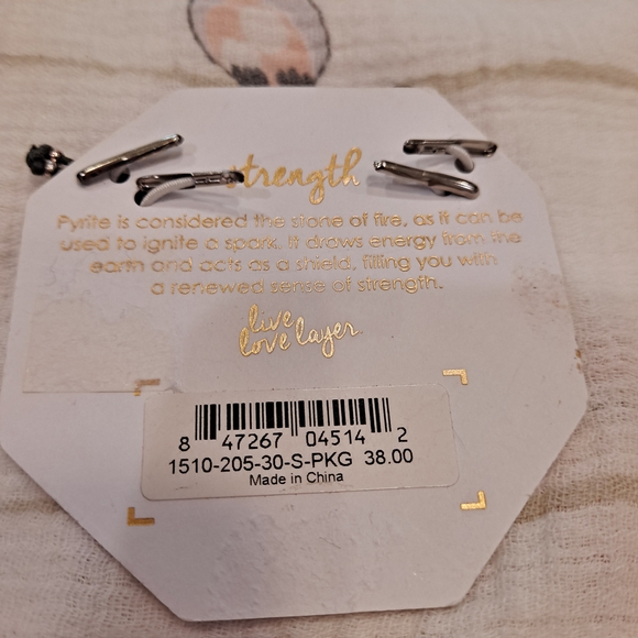 Gorjana Pyrite Stone Bracelet with Silver Accent - Strength - Picture 3 of 4